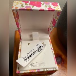 Cubic Zirconia Sterling Silver Studs